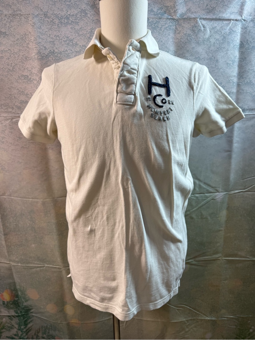 CO Cream Polo with Navy 'H' Chest Emblem